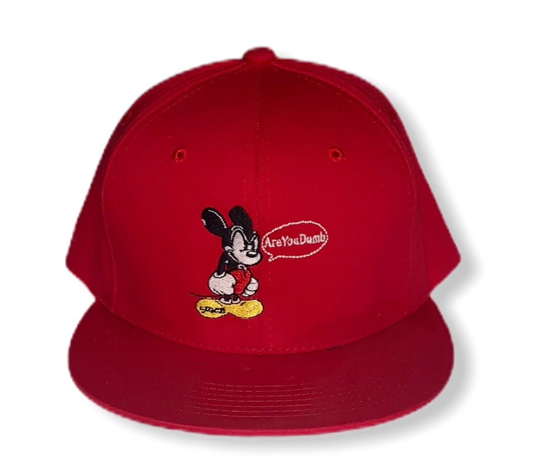 Red Mickey Mouse snapback hat