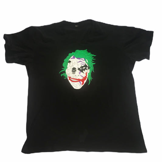 Menswear Black Custom Joker Logo T-shirt 