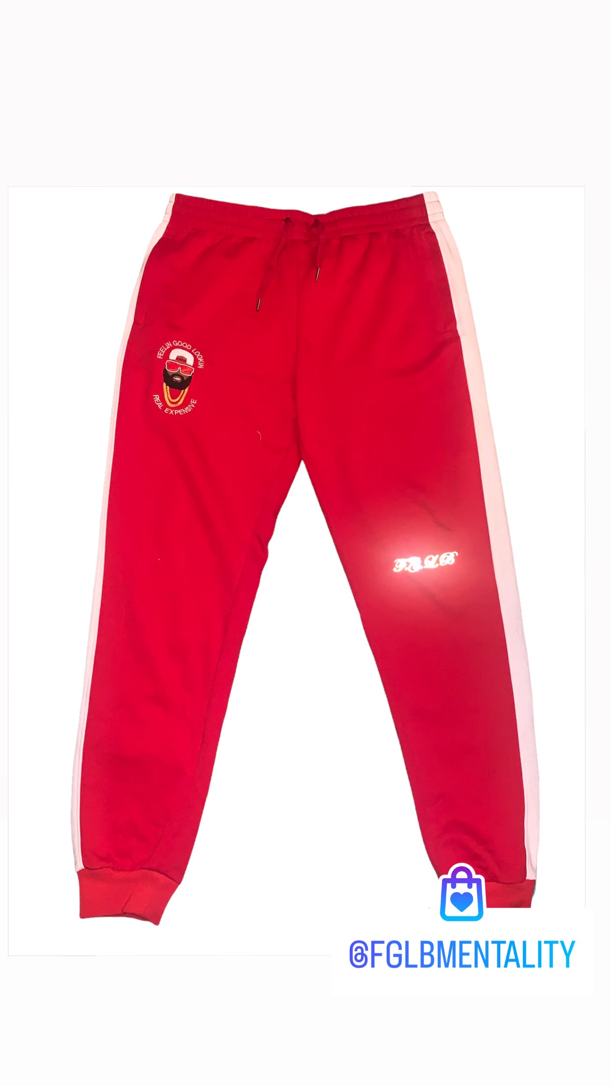 Brand New Red Track Suit with Emoji Face Logo